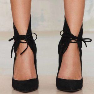 JEFFREY CAMPBELL $160 BLACK ARIAS SUEDE HEELS 5.5